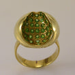 Laden Sie das Bild in den Galerie-Viewer, Vintage Damenring mit Smaragd / 585er 14 Karat Gold - 57 18,1 mm Ø *
