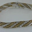 Laden Sie das Bild in den Galerie-Viewer, Two-Color Silber Vergoldetes Damen Armband - 835 Silber
