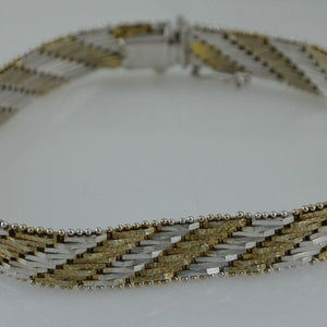 Two-Color Silber Vergoldetes Damen Armband - 835 Silber