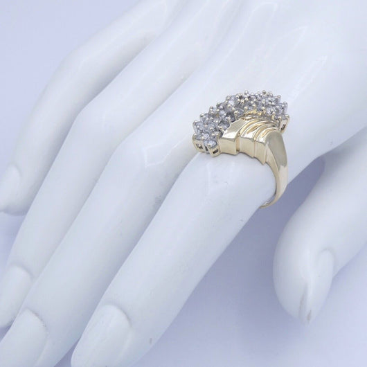 Vintage Damenring 375er 9 Karat mit 37 Diamanten ca.1.85 ct. 59 18,8 mm Ø -