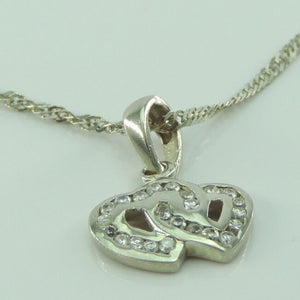 Damen Kette 925er Silber mit Zirkonia Anhänger