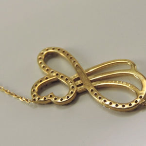 Vintage Collier mit Zirkonia / 585er 14 Karat Gelbgold / ca. 44 cm