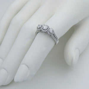 Past Present Future Ring Diamant 2,0 ct / 585er - 14 K Gold Gr. 55 17,5 mm Ø