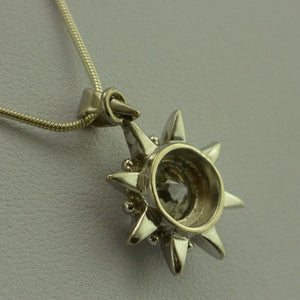 Kette mit Zirkonial-Anhänger / 925er Silber / ca. 46cm