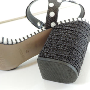 Emerson Renaldi Original Damen Sandaletten mit Strasssteinen Größe 39