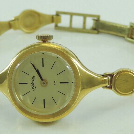 Silvia 17 Vintage Damenuhr / Handaufzug / Vergoldet