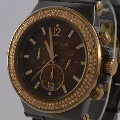 MICHAEL KORS MK5518 - Damenuhr / Chronograph / Edelstahl & Keramik
