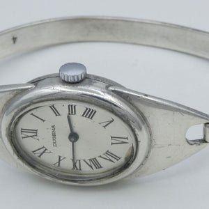 Vintage Dugena 800er Silber Handaufzug Damen Uhr