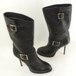 Laden Sie das Bild in den Galerie-Viewer, Jimmy Choo London Stiefel Gr. 39 Schwarz Leder Damen Schuhe Boots
