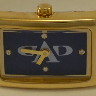 schöne Damenuhr mit vier Steinen / Quartz / Edelstahl - vergoldet