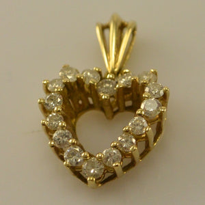 Vintage Anhänger mit ca. 0.80 ct Brillanten / 585er 14 Karat Gold / ohne Kette