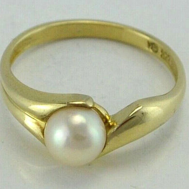 Vintage Damenring mit Perle / 333er - 8 Karat Gelbgold - 54 17,2 mm Ø *