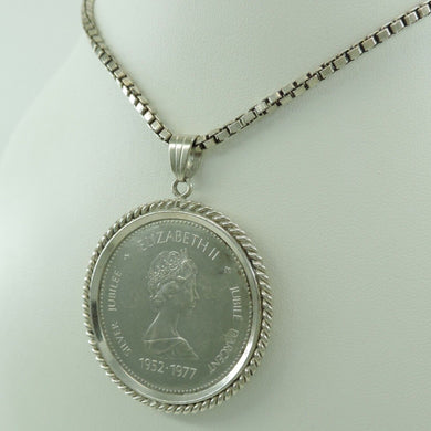 Münzanhänger mit Kette 