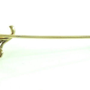 Vintage Anstecknadel Trachtenschmuck - Eichenblattdekor 585er Gold 14 Karat