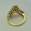 Laden Sie das Bild in den Galerie-Viewer, Vintage Damenring mit Turmalin &amp; Brillanten / 375er 10 K Gold -57 18,1 mm Ø *

