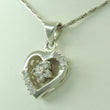 Laden Sie das Bild in den Galerie-Viewer, Vintage Damen 925er Silber Kette mit Zirkonia Anhänger
