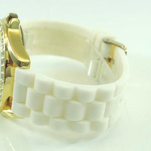 "Adriana" Damen Armbanduhr Quarz mit Strasssteine vergoldet