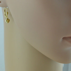 Vintage Ohrhänger mit kleinem Herz / 333er 8 K Gelbgold