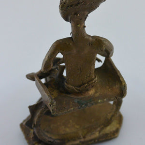 Afrikanische Kunst - Dekorative Bronzefigur / Handarbeit