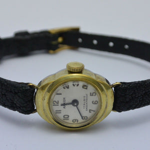 ANKER 17 Rubis Shockproof Damenuhr Handaufzug Edelstahl vergoldet