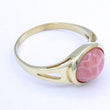 Laden Sie das Bild in den Galerie-Viewer, Vintage Damenring mit Rosenquarz / 333er 8 Karat Gelbgold - 57 18,1 mm Ø
