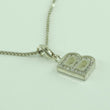 Laden Sie das Bild in den Galerie-Viewer, Vintage Damen 835er Silber Kette mit Zirkonia Anhänger 925er Silber &quot;B&quot;

