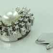 Laden Sie das Bild in den Galerie-Viewer, Vintage PerlenkettenVerschluss mit ca. 0.65 ct Diamanten 585er 14 Karat Weißgold
