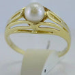 Laden Sie das Bild in den Galerie-Viewer, Vintage Damenring mit Perle / 585er 14 Karat Gold 56 17,8 mm Ø *
