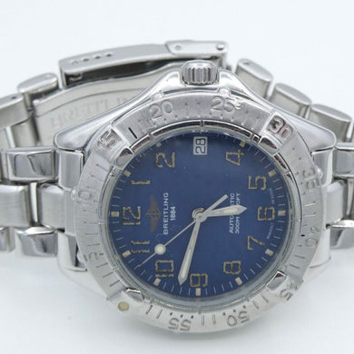 Breitling Automatik Etanche 300 M Datum Edelstahl Herrenuhr Ref. A17035 - 38mm