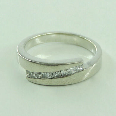 Vintage Damenring Silber 925er mit Zirkonia 59 18,8 mm Ø