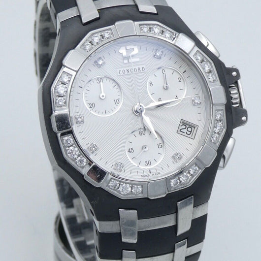 Concord Saratoga Damen Uhr Quarz mit Diamanten Swiss Made Ref.14.H1.1881 1 S