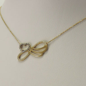 Vintage Collier mit Zirkonia / 585er 14 Karat Gelbgold / ca. 44 cm