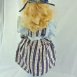 Laden Sie das Bild in den Galerie-Viewer, Mädchen mit blauem Kleid / Porzellankopf &amp; Stoffkörper / ca. 41 cm
