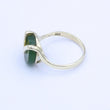 Laden Sie das Bild in den Galerie-Viewer, Vintage Damenring mit Jade / 333er - 8 Karat Gelbgold - 52 16,5 mm Ø
