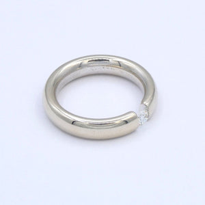 Damenring 585er - 14 Karat Massiv mit Brilliant ca. 0.15 ct. / 52 16,5 mm Ø