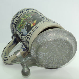 Bierkrug mit Zinndeckel / 0,5 Liter / Gerzit