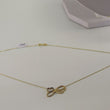 Laden Sie das Bild in den Galerie-Viewer, Vintage Collier mit Zirkonia / 585er 14 Karat Gelbgold / ca. 44 cm
