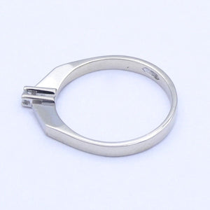 Vintage Damenring 585er - 14 K-Weißgold mit Diamanten ca.0.03 ct. 50 15,9 mm Ø