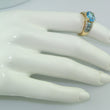 Laden Sie das Bild in den Galerie-Viewer, Damenring mit Aquamarin &amp; Diamanten - 375er 9 K Gold 53 16,8 mm Ø *
