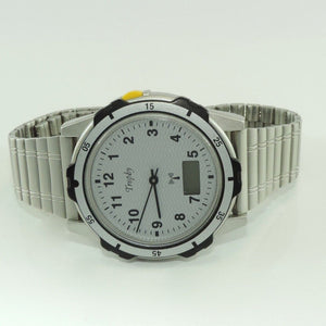 Vintage Herrenuhr "Tropby" Quartz Stahl Funkuhr