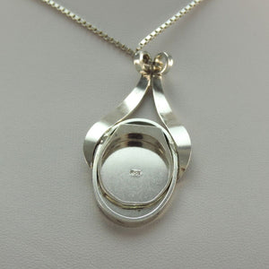 Vintage 835er Silber Kette mit Anhänger
