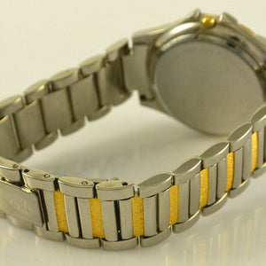 CROTON Herren-Armbanduhr / Quarz / Edelstahl - zum Teil 23 Karat vergoldet
