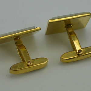 Manschettenknöpfe - vergoldet - mit Perlmutt - ca. 20,7 x 16,8 mm