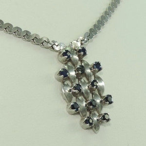 Vintage Damen Collier 835er Silber mit Turmalin