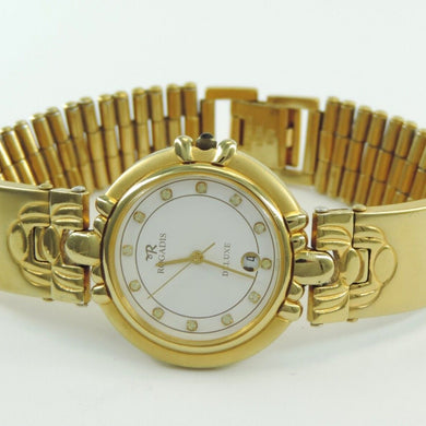 Vintage Rogadis Deluxe Damenuhr / 24 Karat Vergoldet / Ref. TH98028M