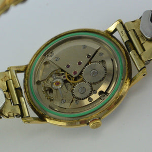 BERGANA Incabloc 17 Rubis - Herrenuhr / Handaufzug / Edelstahl vergoldet