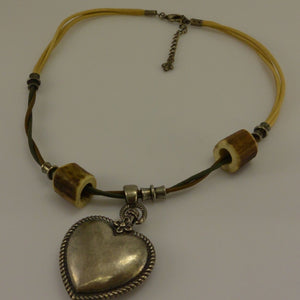 Vintage DamenTrachten-Collier mit Herz versilbert