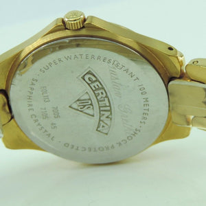 Certina DS Quartz 100 Meters Sapphire Herrenuhr / Vergoldet Ref-7005 7105