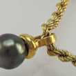 Laden Sie das Bild in den Galerie-Viewer, Vintage 585er 14 K Gold Kette &amp; Anhänger mit Tahitiperle Ø 12,6mm &amp; Brillanten
