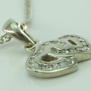 Damen Kette 925er Silber mit Zirkonia Anhänger